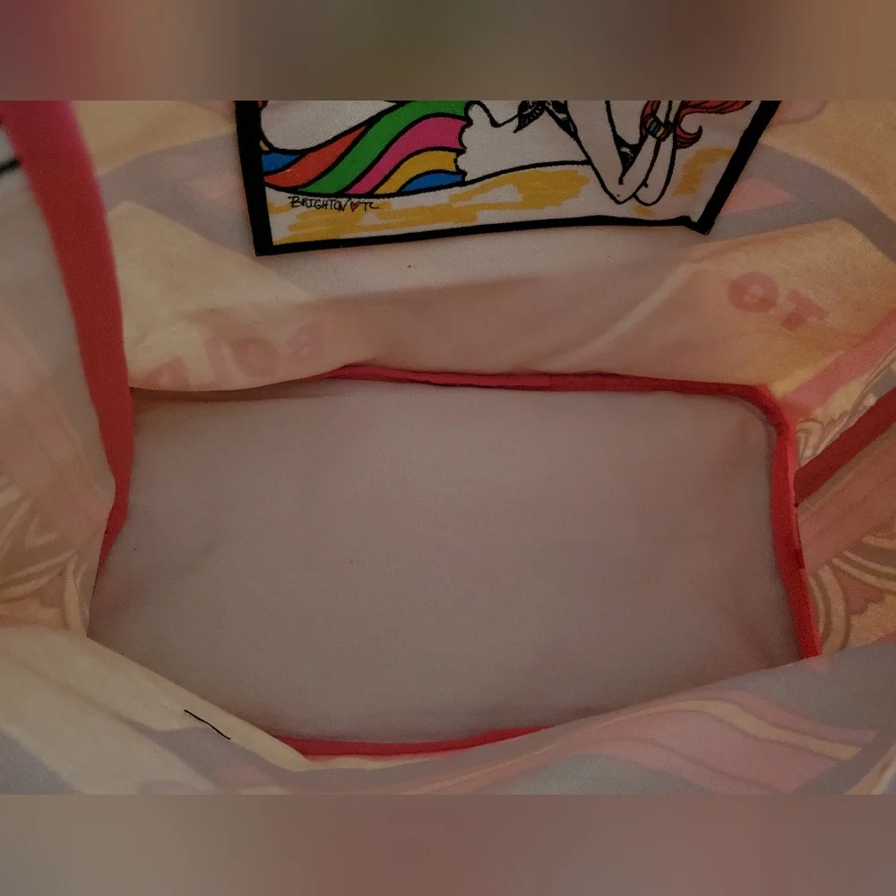 NWT Brighton Rainbow Bright Canvas Tote - Picture 7 of 9